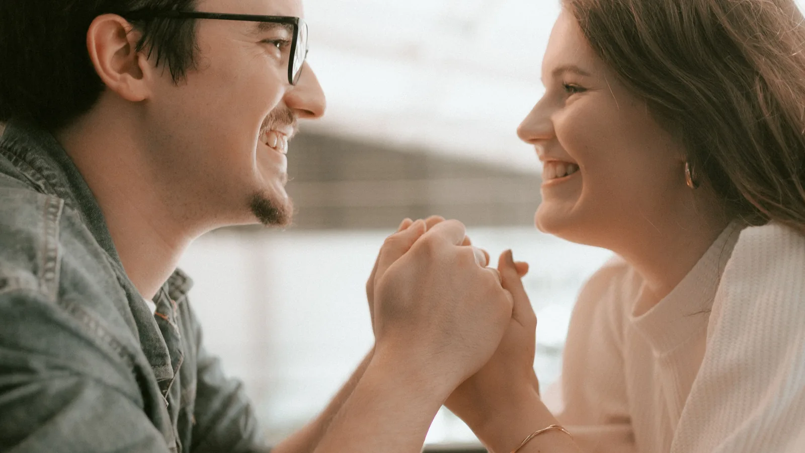 Couple enjoying a relaxed coffee date after an honest conversation